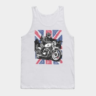 Classic motorcycle - Union Jack flag Tank Top